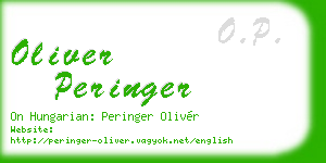 oliver peringer business card